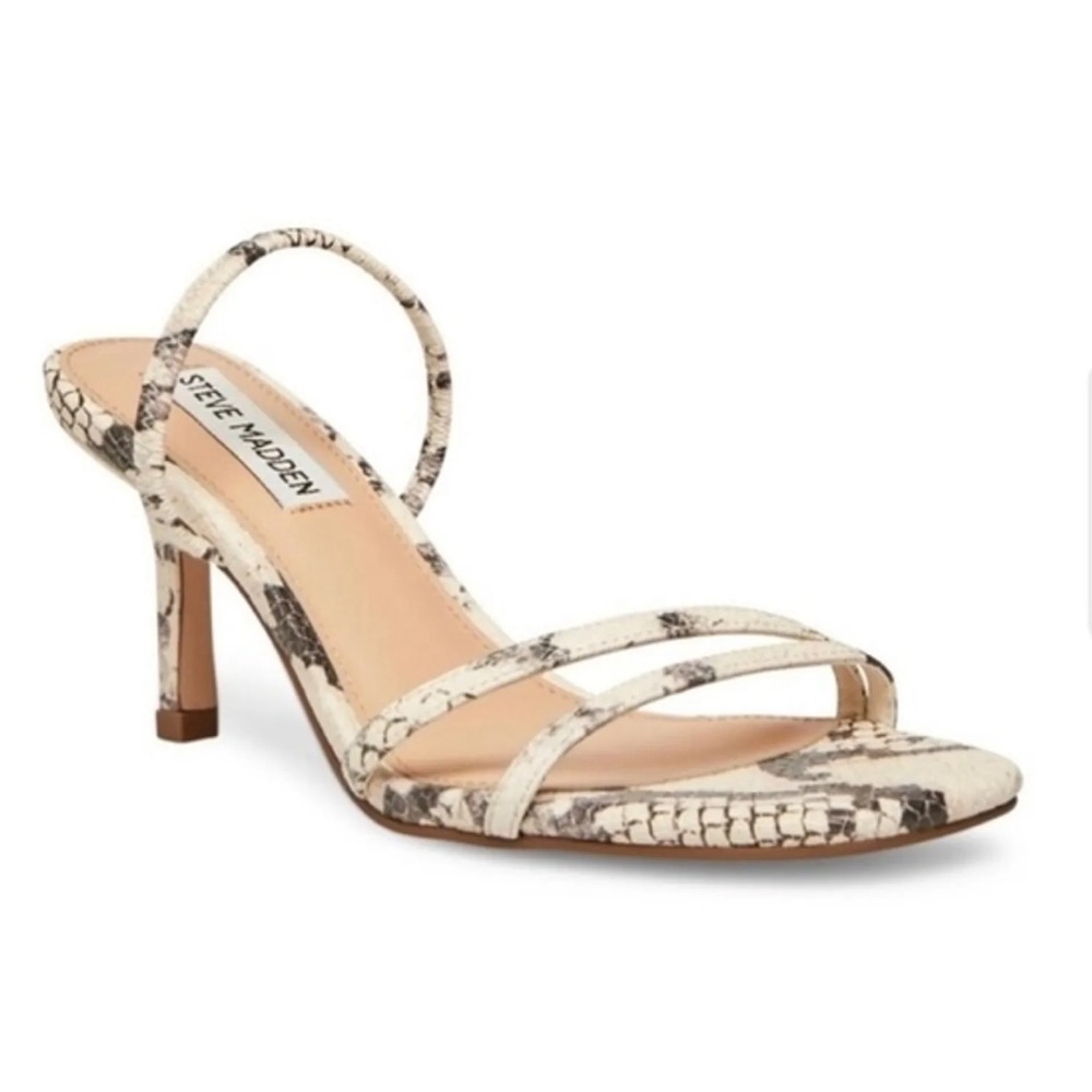 Steve Madden Loft beige Snakeskin heels 8.5